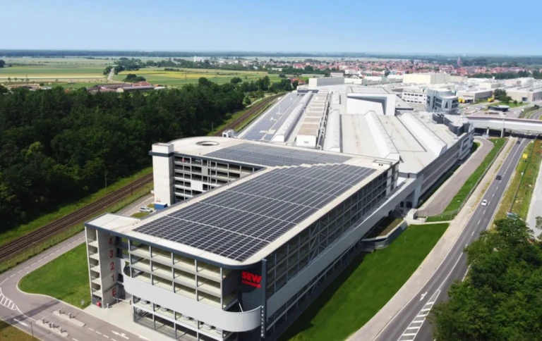 Solar panels on a building